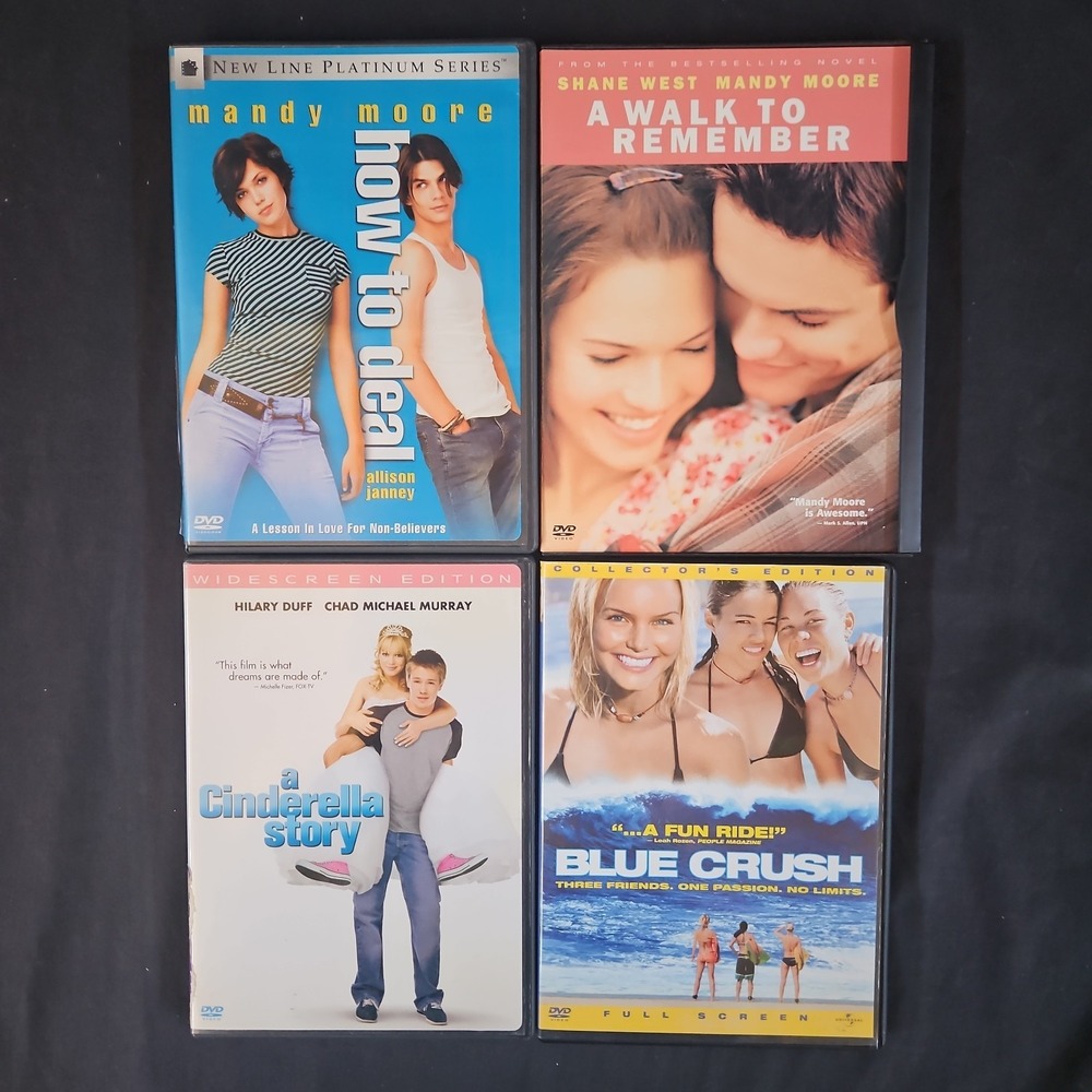 Drama DVD's How to Deal, A Walk to Remember, Blue Crush, A Cinderella Story